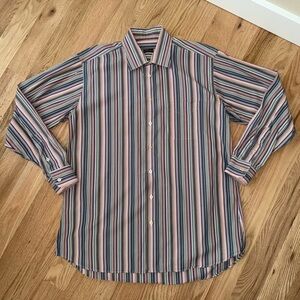 Vintage Gitman Bros USA Made Collared Button Down Shirt 100% Cotton Sz Large